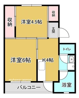ビレッジハウス青森南4号棟【3階】の間取り