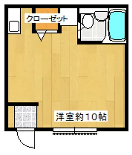 ワンルームマンションYOU【1階】の間取り