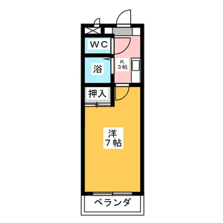 リバティハイツ白鳥【2階】の間取り