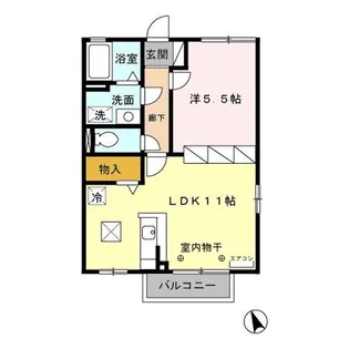 エスポワール川田 A【1階】の間取り