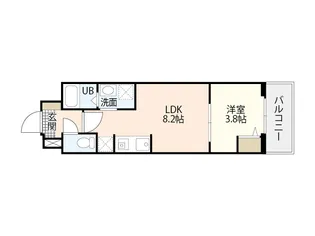 ウェンディ幟町【8階】の間取り