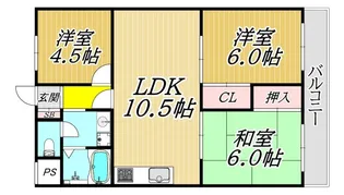 ローレルハイム塚口【2階】の間取り