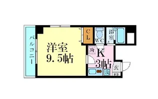 クロワール京橋【10階】の間取り