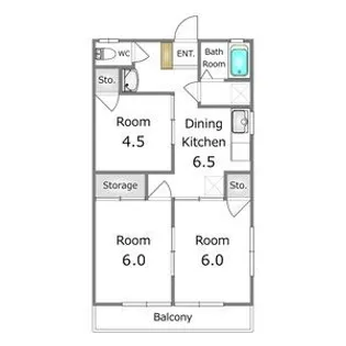 ベルクハイツ【2階】の間取り
