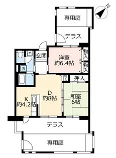 UR浜甲子園さくら街【1階】の間取り