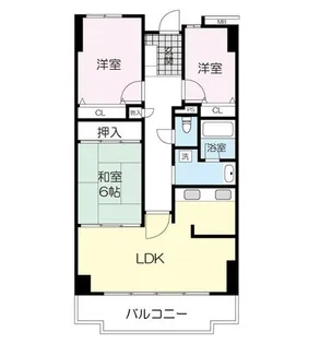 パストラルハイム・エクセル上杉【6階】の間取り