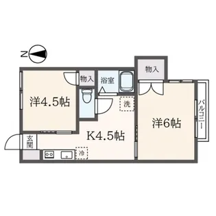 コルダ中根【2階】の間取り