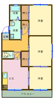 エクセレントSAIKI B棟【1階】の間取り
