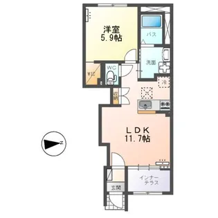 フロントアイランドII【1階】の間取り