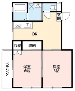 八千代市高津アパート【2階】の間取り