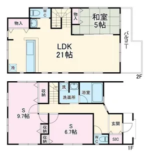 神奈川県横浜市神奈川区西寺尾2【一戸建】の間取り