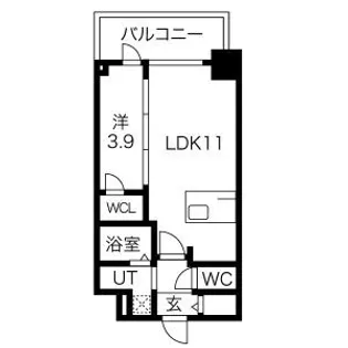 プレサンス京町堀【7階】の間取り