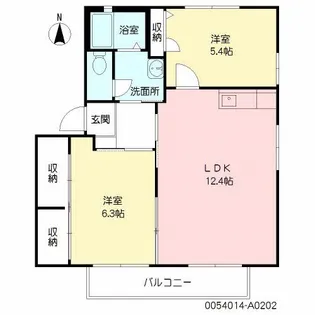 エランドール木原【2階】の間取り