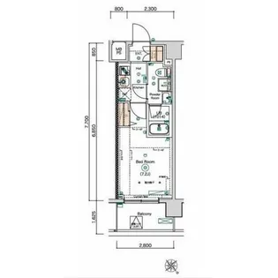 SQUARE CITY TSURUMIICHIBA(スクエアシティ鶴見【2階】の間取り