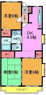 市川グリーンタウン第二ミズホ【5階】の間取り