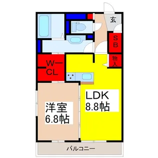 AIRY HILLS (エアリーヒルズ)D棟【2階】の間取り