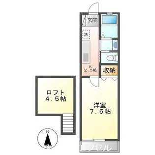 東京都東村山市久米川町3【アパート】の間取り