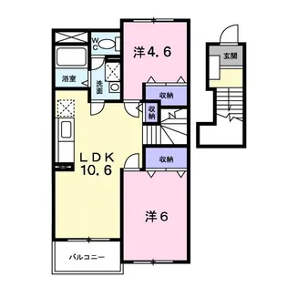 広島県広島市安佐南区安東6【アパート】の間取り