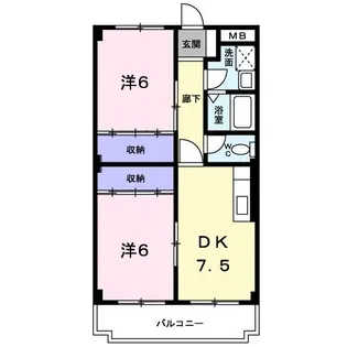 岡山県井原市下出部町2【マンション】の間取り