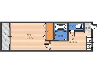メゾンカーサ【2階】の間取り