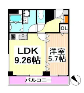 霞町五番館【2階】の間取り