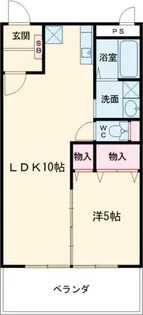 パレス西浜【2階】の間取り