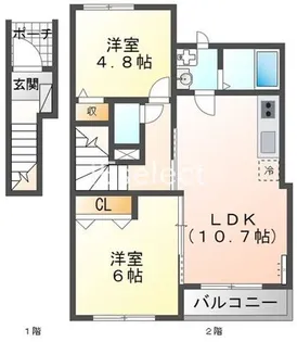 サンフラワー【2階】の間取り