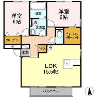 広島県福山市手城町3【アパート】の間取り