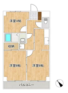 シャトレーシブヤ【6階】の間取り