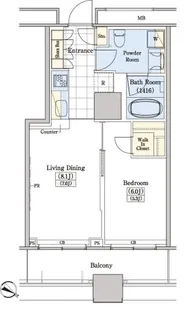 1LDKの間取り画像