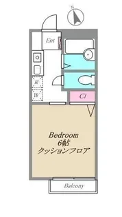 神奈川県川崎市中原区下小田中3【アパート】の間取り