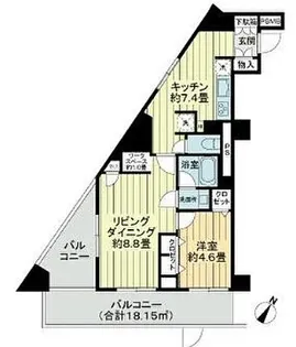 クレール芝【3階】の間取り
