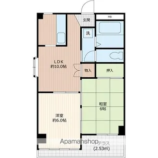 ディアコート東金【1階】の間取り