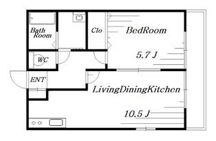 ベルヴィルII【1階】の間取り