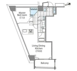 コンフォリア新宿イーストサイドタワー タワー棟【12階】の間取り