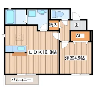 ボンヌール台原【1階】の間取り