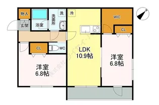 Arca材木座【3階】の間取り