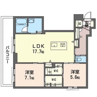 ヴィアソーレイツキ【3階】の間取り