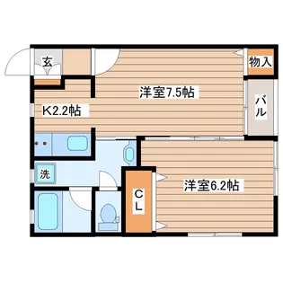 エスベランサ鈎取【1階】の間取り