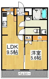 埼玉県所沢市大字下安松【マンション】の間取り