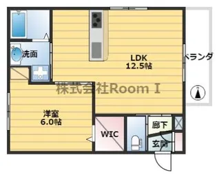 1LDKの間取り画像