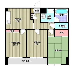 メイングリーン小川【2階】の間取り