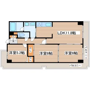 ガーデンプラザ泉中央【2階】の間取り