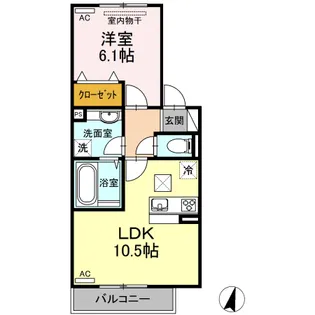 フルーレ【1階】の間取り