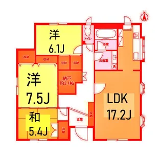 上の宮1丁目1階住宅部分【1階】の間取り