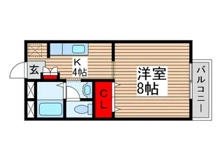 グランディ-ル篠篭田【1階】の間取り