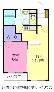 1LDKの間取り画像