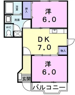 2DKの間取り画像