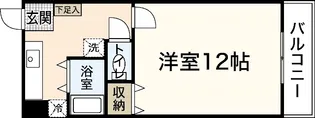 第二タウン皆賀【4階】の間取り