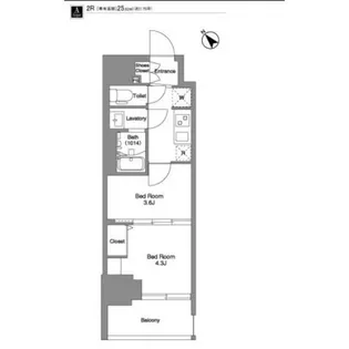 BPRレジデンス王子イースト【8階】の間取り